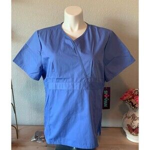 Sivvan Unisex Classic Scrub Set XXL V-neck Top Cornflower Blue NWT